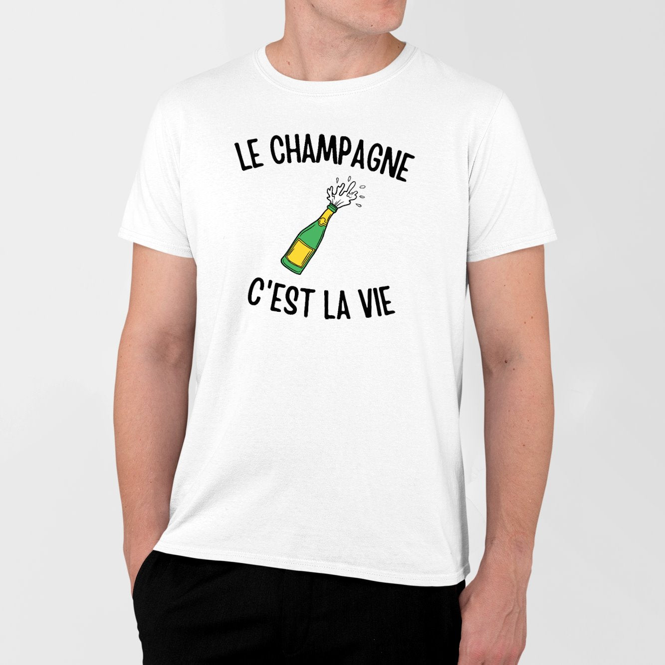 T-Shirt Homme Le champagne c'est la vie