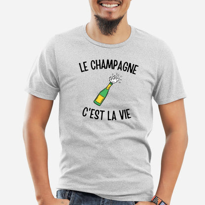 T-Shirt Homme Le champagne c'est la vie