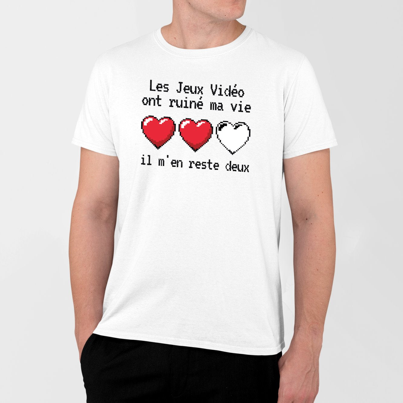 T-Shirt Homme Les jeux vidéo ont ruiné ma vie il m'en reste deux