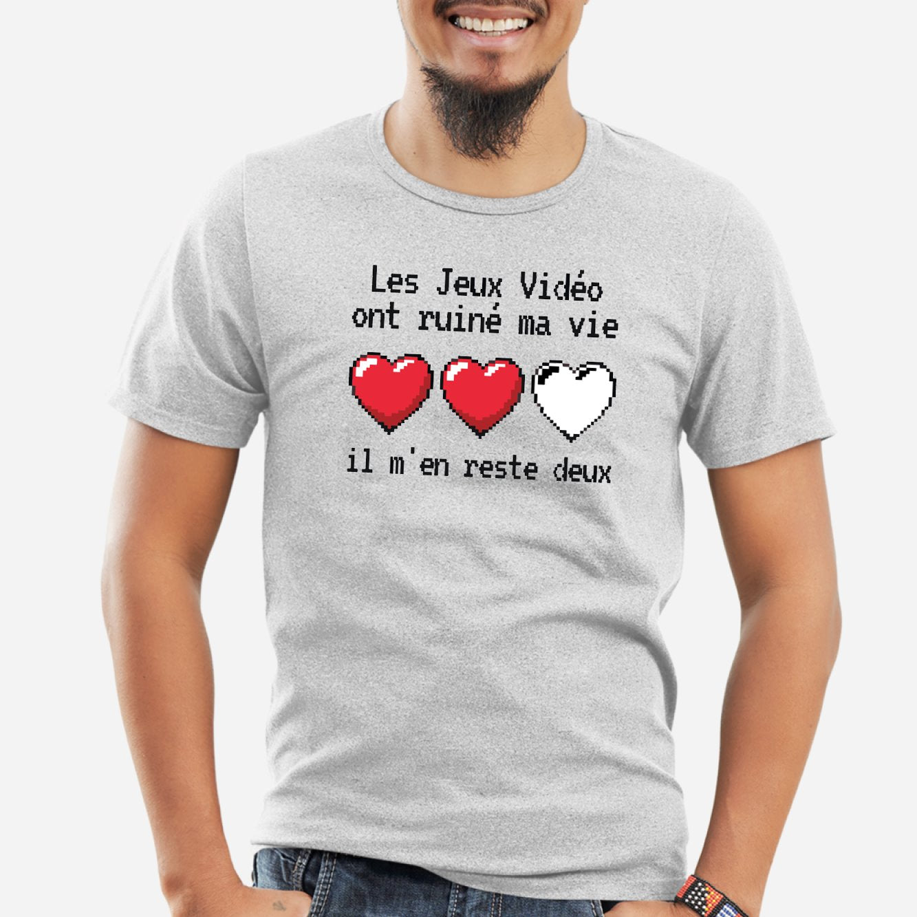 T-Shirt Homme Les jeux vidéo ont ruiné ma vie il m'en reste deux