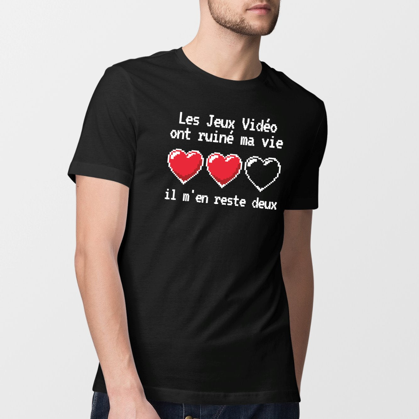 T-Shirt Homme Les jeux vidéo ont ruiné ma vie il m'en reste deux