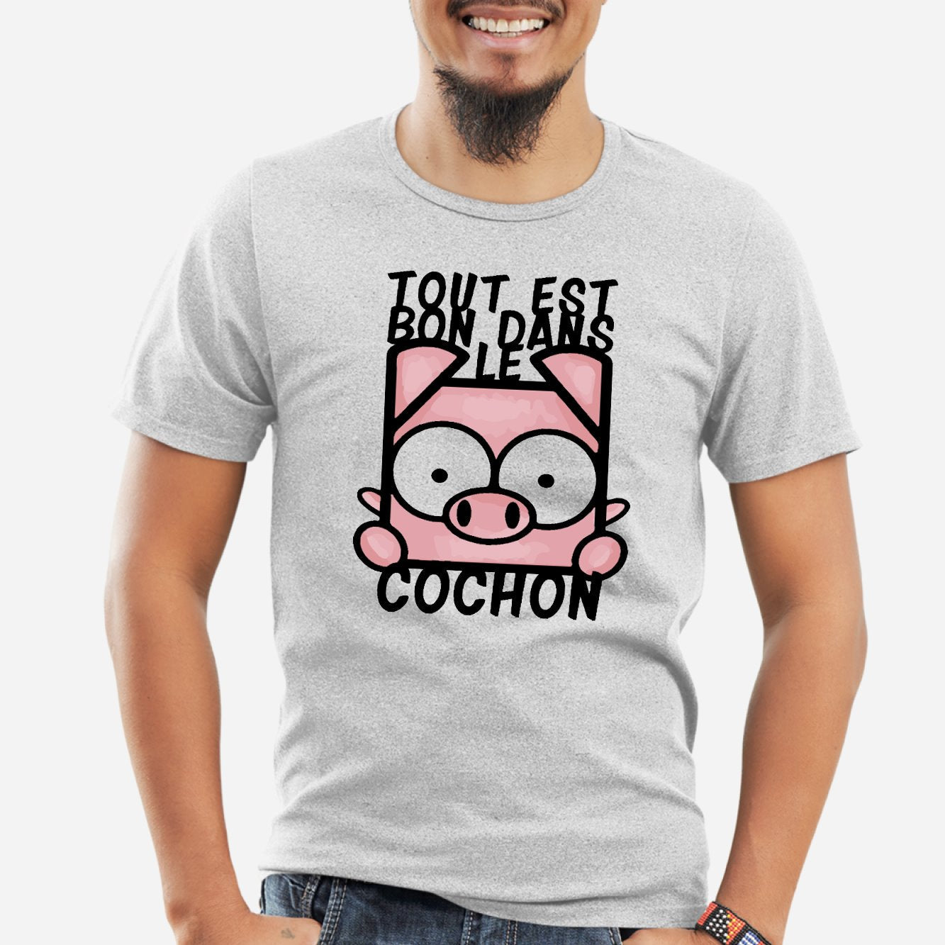 T-Shirt Homme Tout est bon dans le cochon