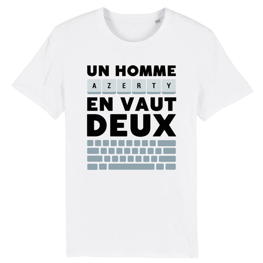 T-Shirt Homme Un homme AZERTY en vaut deux